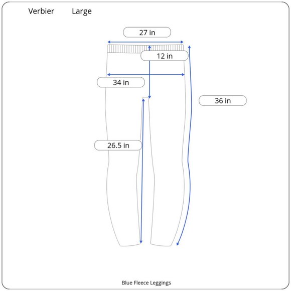 SMILEY/VERBIER Blue Fleece Sweater/Leggings Set in Size Large - Picture 12 of 12